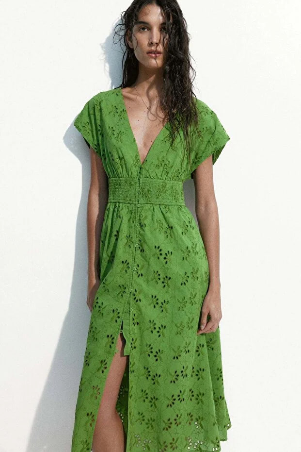 H&M Broderie-anglaise cotton dress