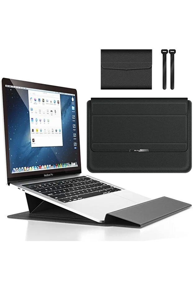 TEKNETSTORE MacBook Air 13.6 M2 M3 M4 Chip 2022 2024 2025 A2681 A3113 A3240 Leather Magnetic Design Stand Bag