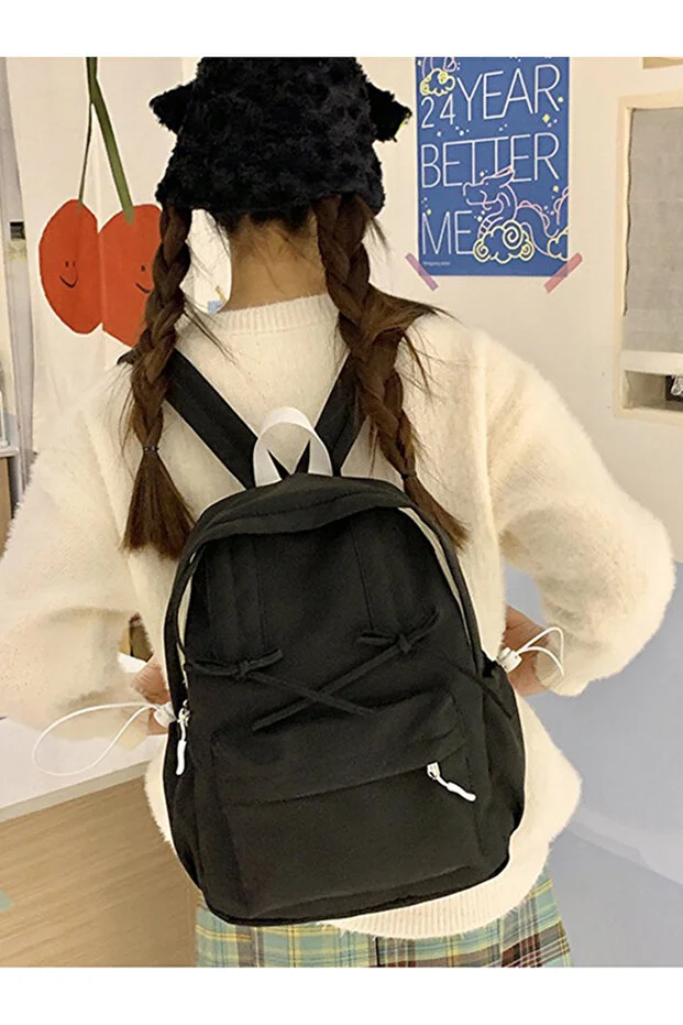 Styli Ribbon Accent Backpack with Contrast Toggle