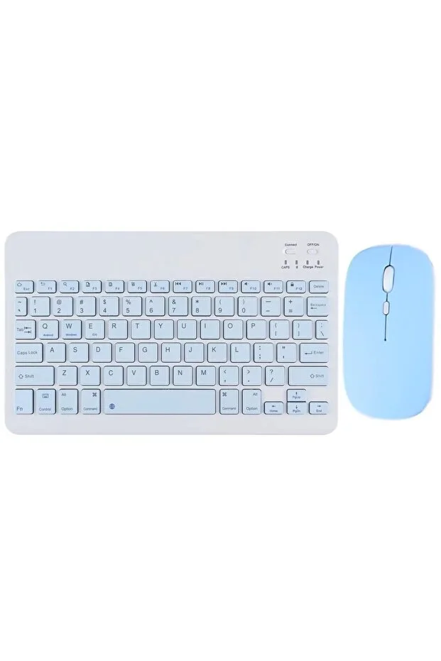 UnDePlus Wireless Bluetooth Keyboard and Mouse Set Compatible with All Devices Blue