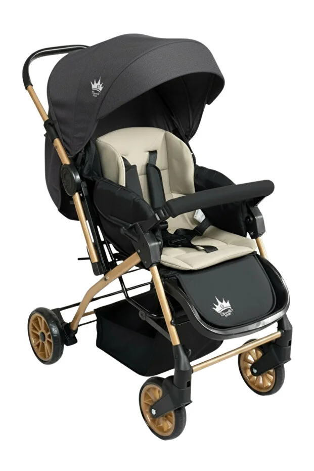 4 Baby Olympus Gold Brown Two-Way Baby Stroller Carriage