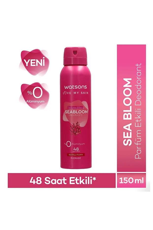 Watsons Seabloom Deodorant Spray for Women, Powder-Free, 5x150ml
