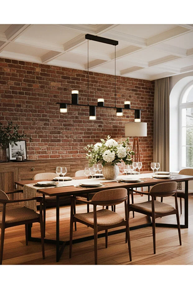 Özcan Lighting  5036-7as Pendant Chandelier Matte Black